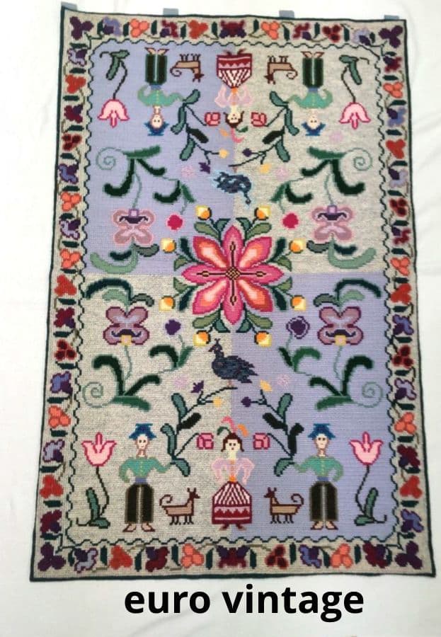 フランスアンティーク 刺繍 壁飾り ハンドステッチ タペストリー ポスター# 2