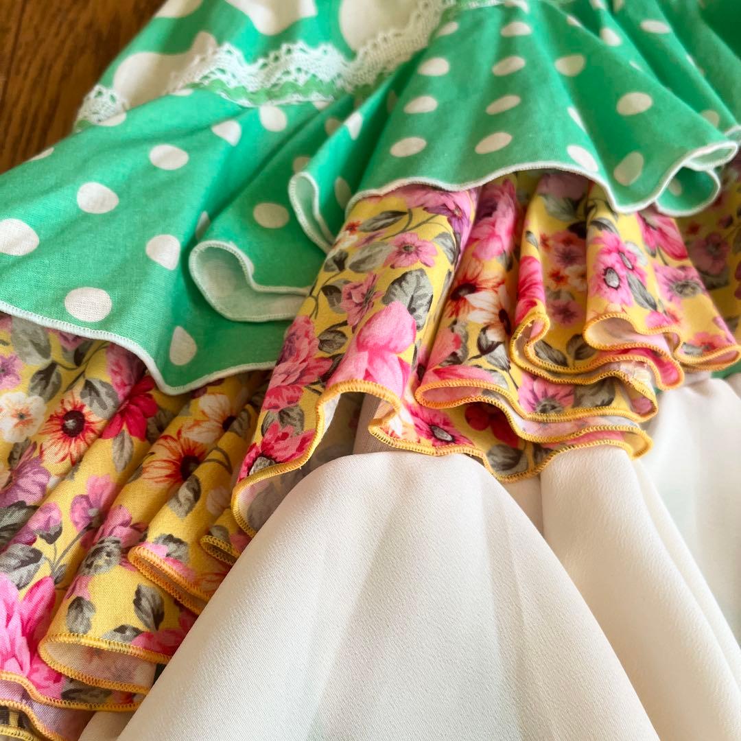 タグ付き　未使用　Mariquita フラメンコ　一点物　ファルダ　水玉