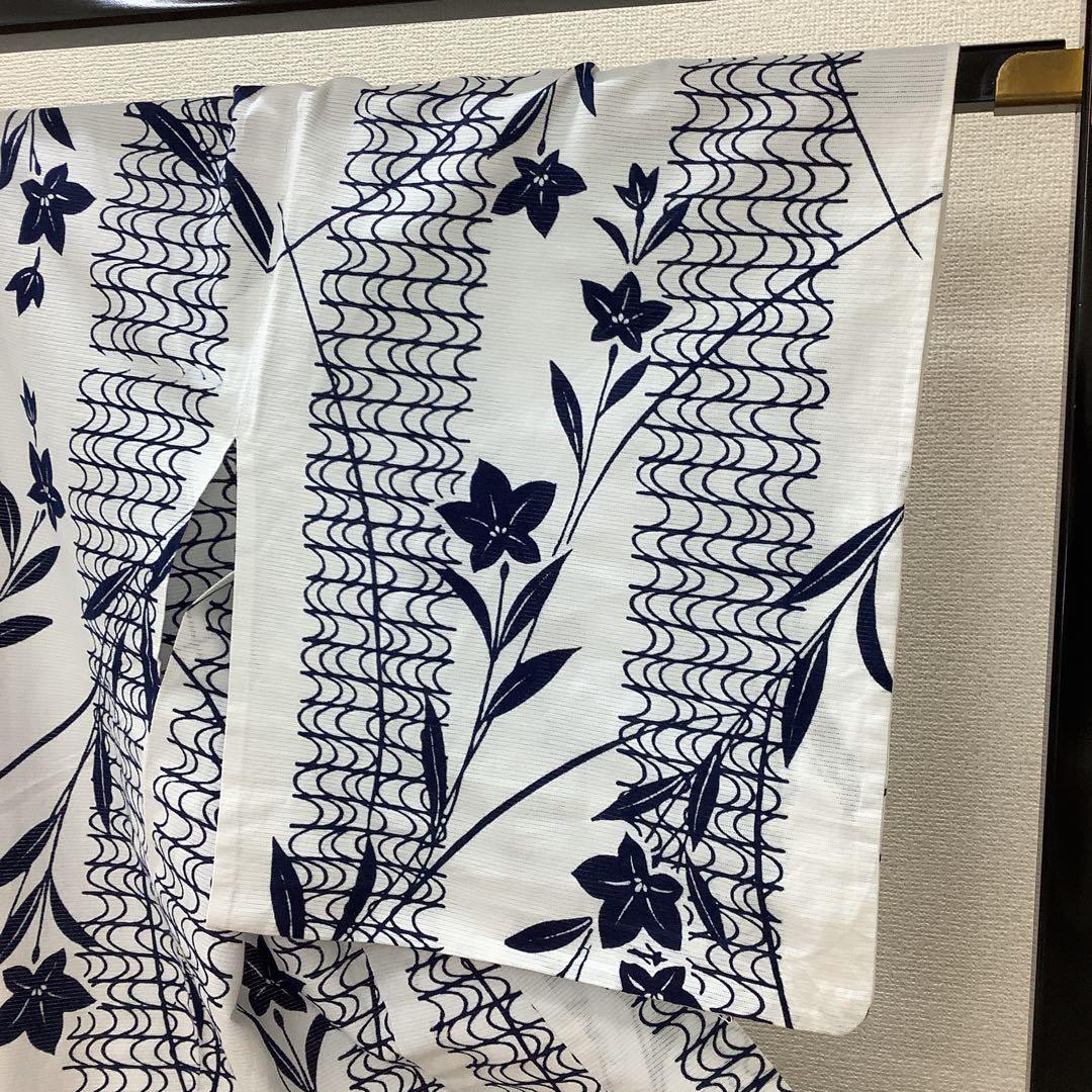 c-447　綿絽　浴衣　夏着物