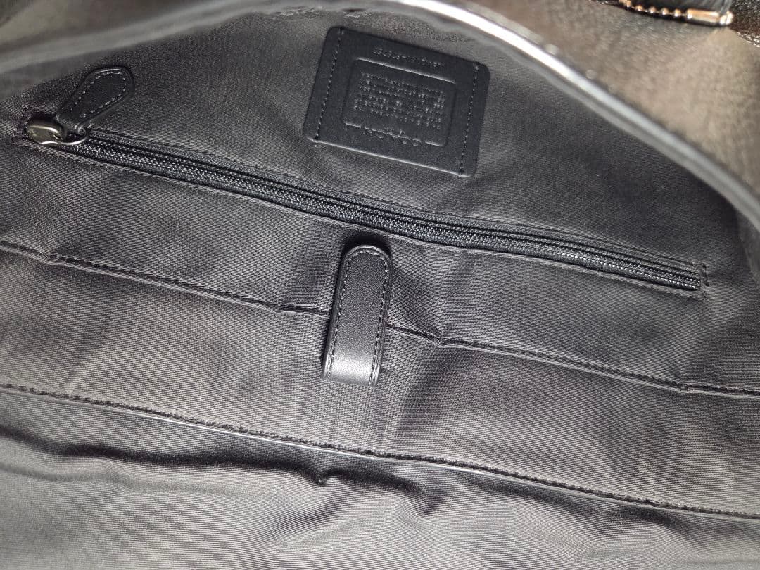 リ*マ様 COACH 　コーチビジネスバッグ　ショルダーストラップ付き　ブラック