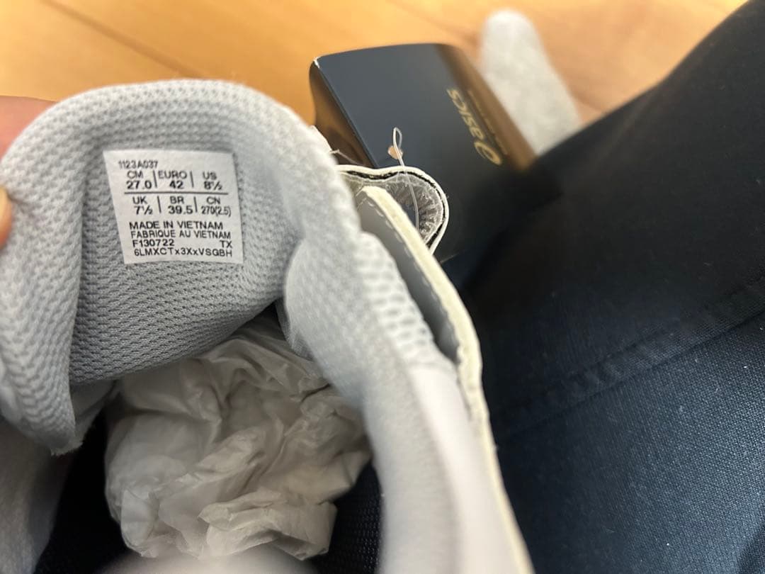 アシックス　ゴールドステージ　野球 スパイク 金具 白 ベルト27.0cm 新品