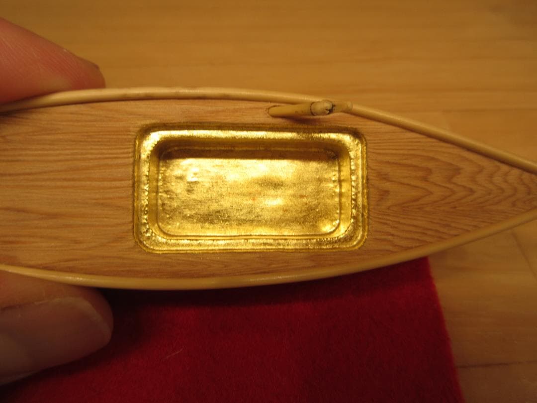 送料込【逢絢亭】茶道具 香合 屋形船香合 屋久杉材 谷村弥三郎 共箱入り