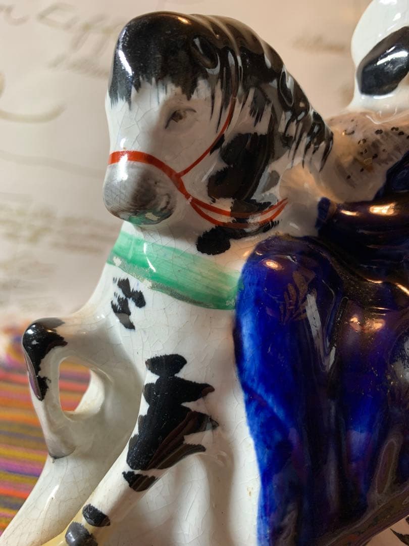 イギリス製　アンティーク　ケンジントン・ハイパーマーケットのレアな馬のペア置物！