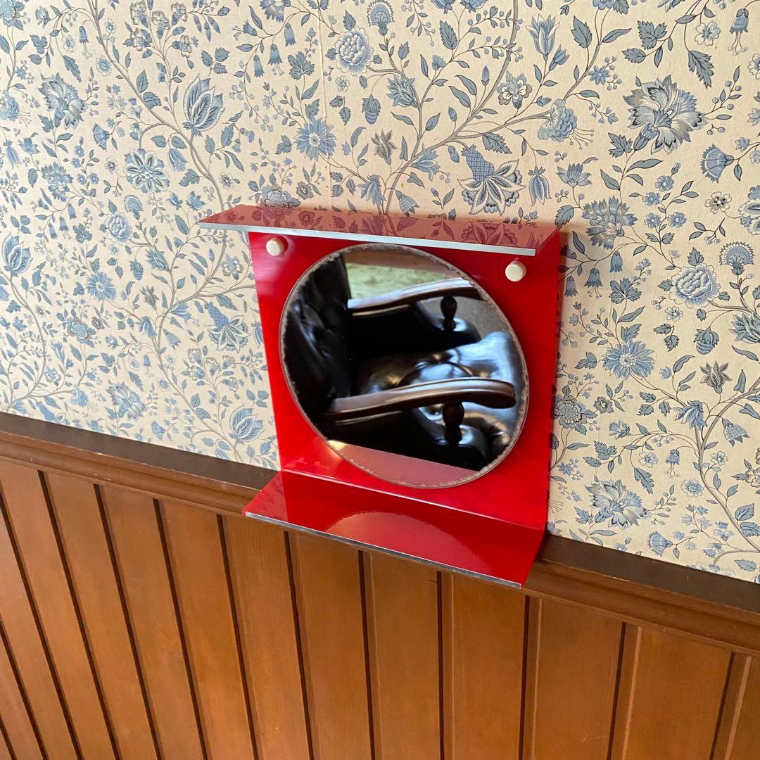 スペースエイジ　壁掛け鏡　´70s ミッドセンチュリー　希少