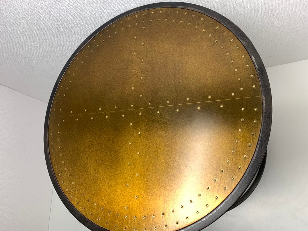 関家具 エルマ ラウンドサイドテーブル50 真鍮板 Φ50cm