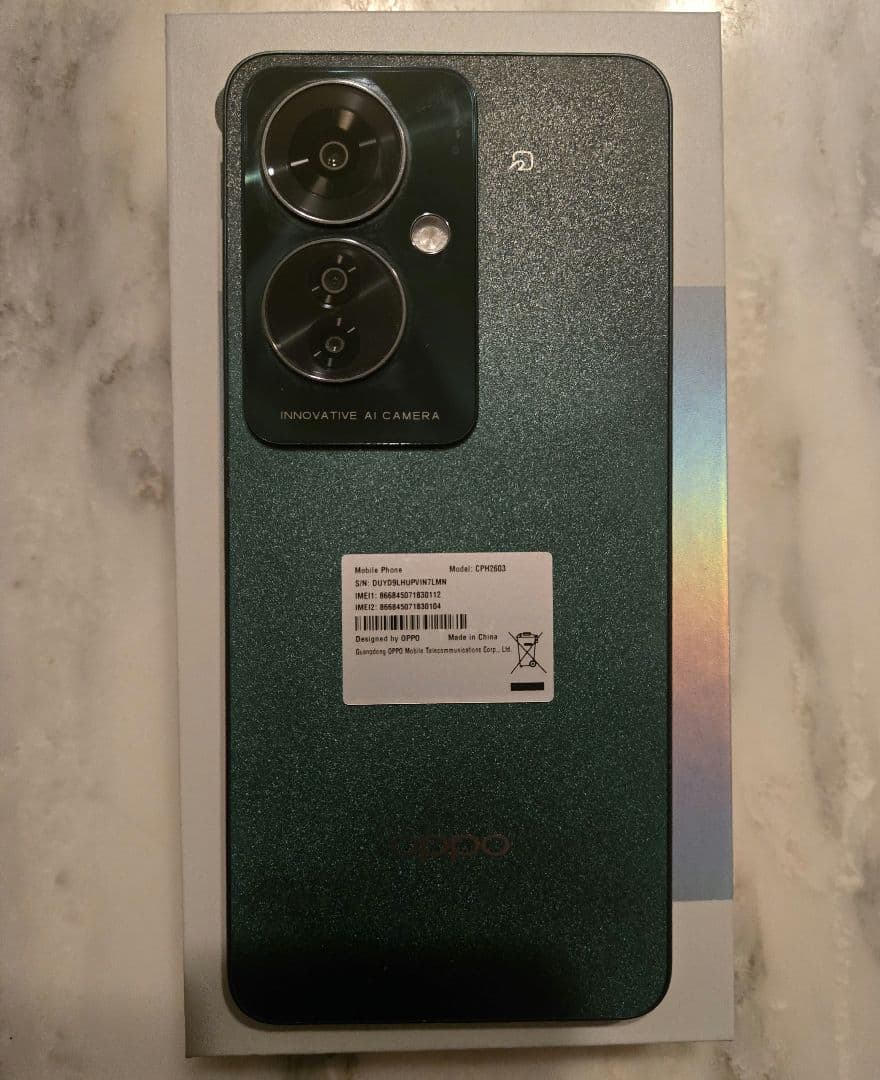 【美品】OPPO Reno11 A ダークグリーン SIMフリー