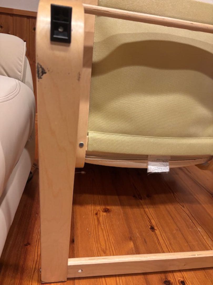 IKEA ポエング バーチ材 ソファ オットマン セット