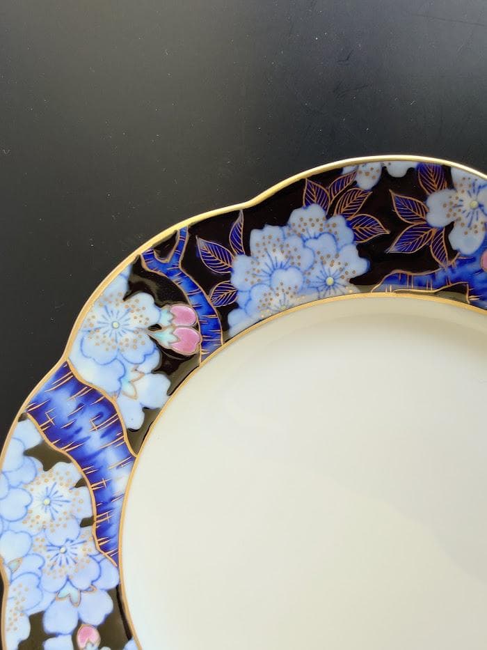 深川製磁　金襴桜　中皿　工芸品
