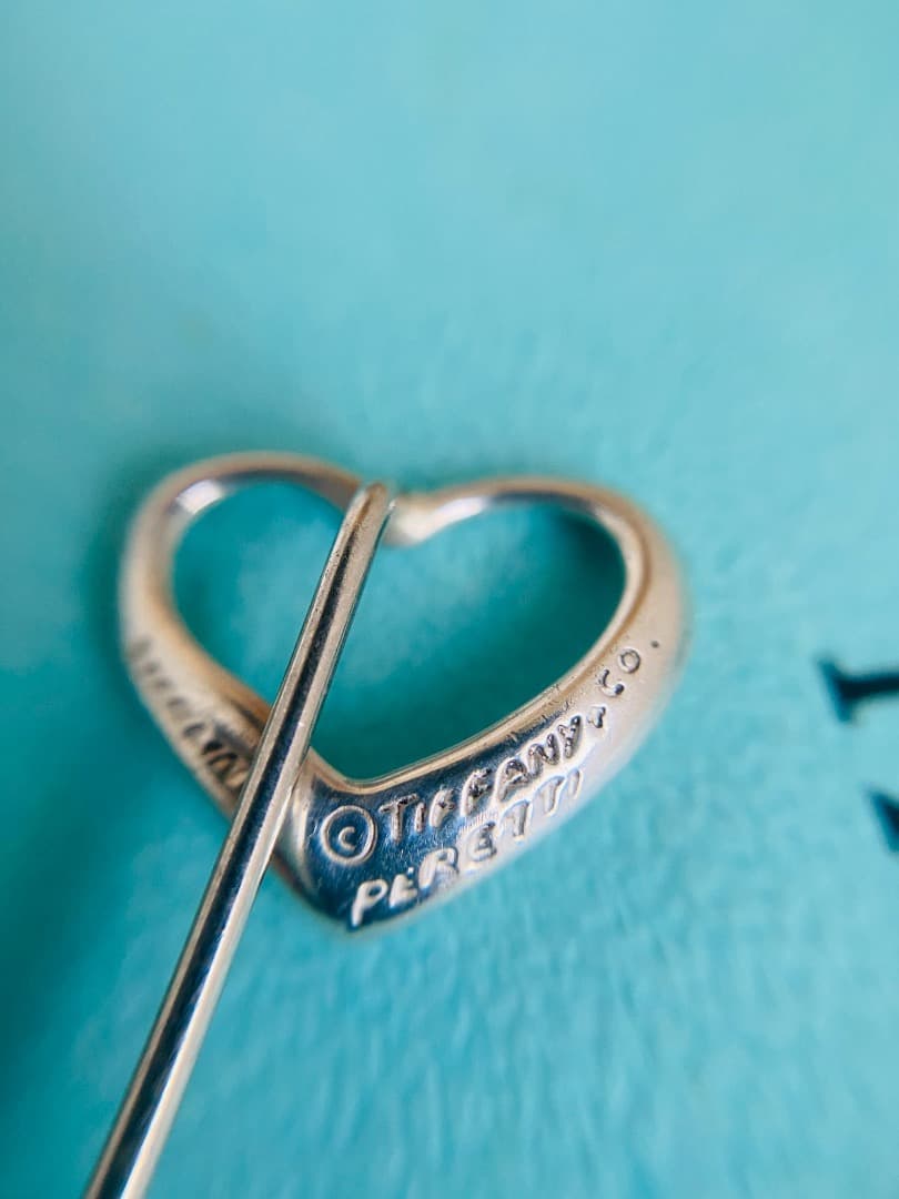 ティファニー　オープンハート　ピンブローチ　９２５　希少　TIFFANY