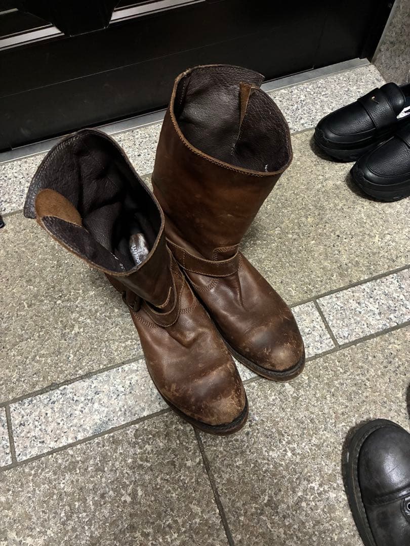 whoop de doo エンジニアブーツ ブラウン