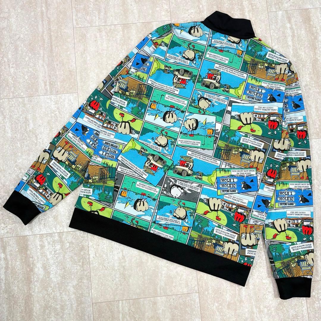 【マンシングウェア】ジャケット　ブルゾン　ストレッチ　アメコミ柄　春夏秋　メンズ