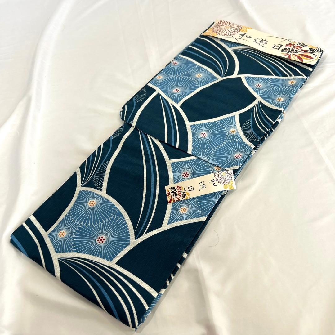 浴衣【未使用品】✭和遊日✭ 《綿麻》TL サイズ✭着物丈 170 裄70