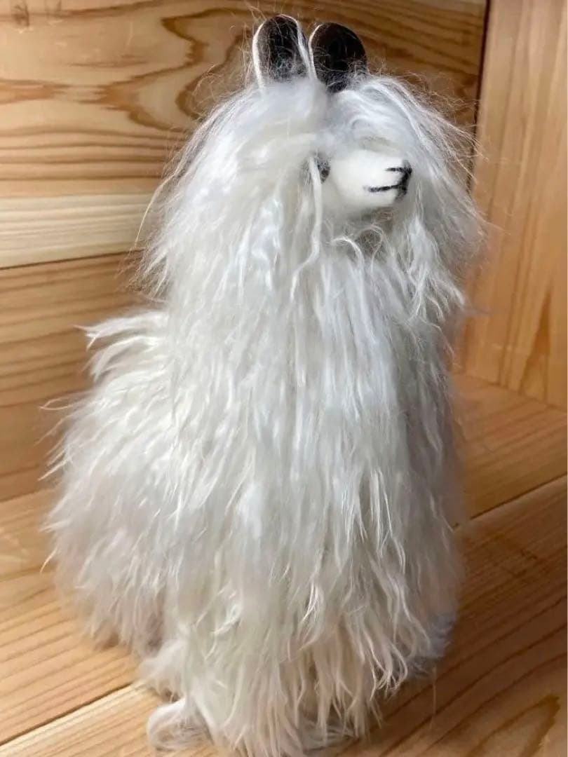 SUPER SOFT 天然100% スリのベビーアルパカ毛皮のぬいぐるみ