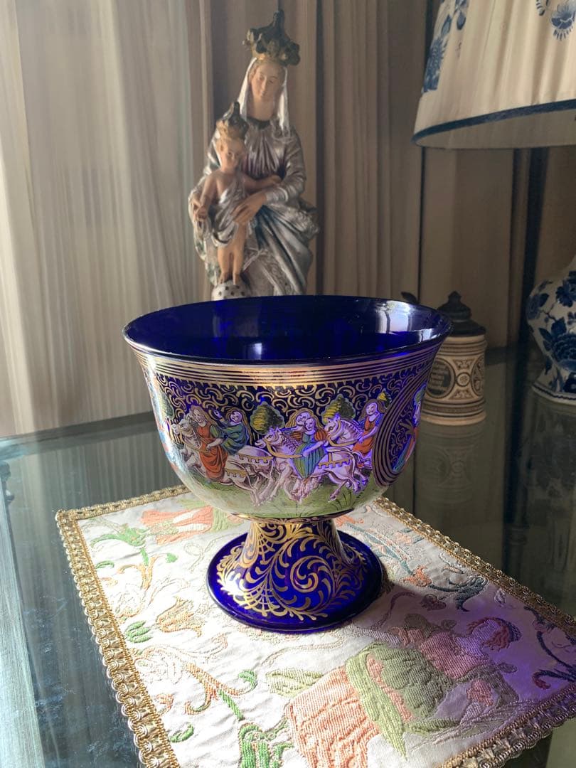 ベネチアングラスの最高峰サリール工房のビンテージバロビエ杯