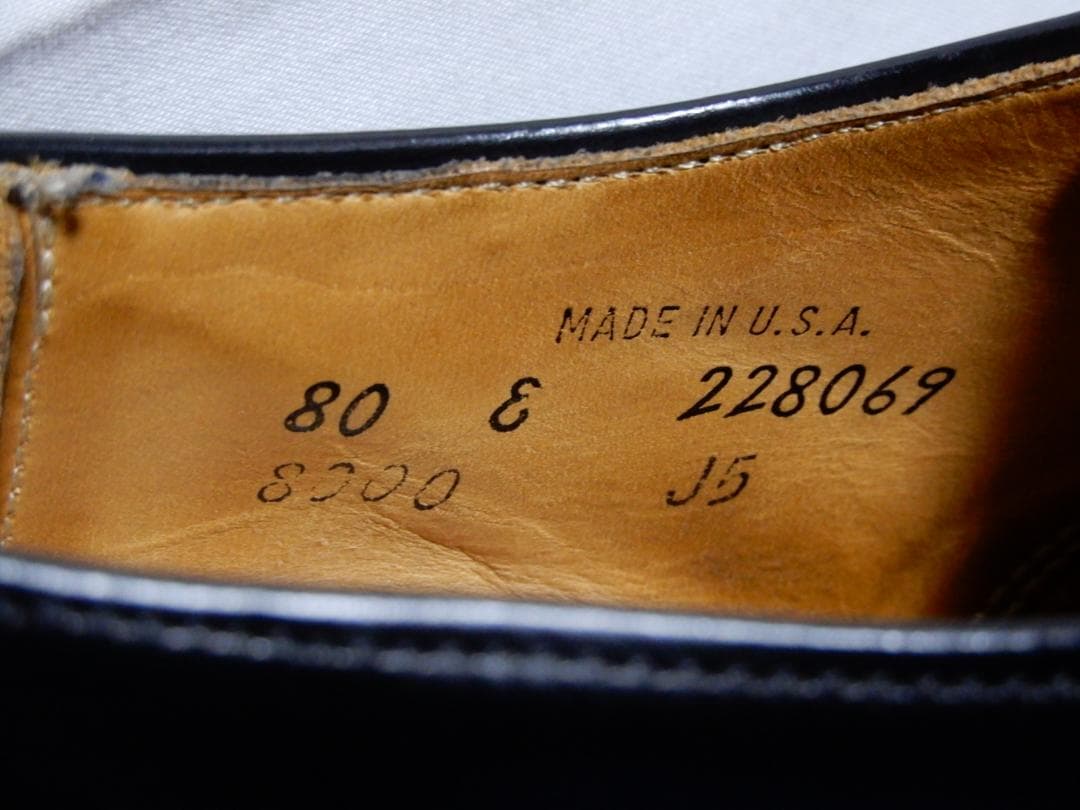 80's　COLE HAAN/コールハン　USA製　キャップトゥ　US8　美品