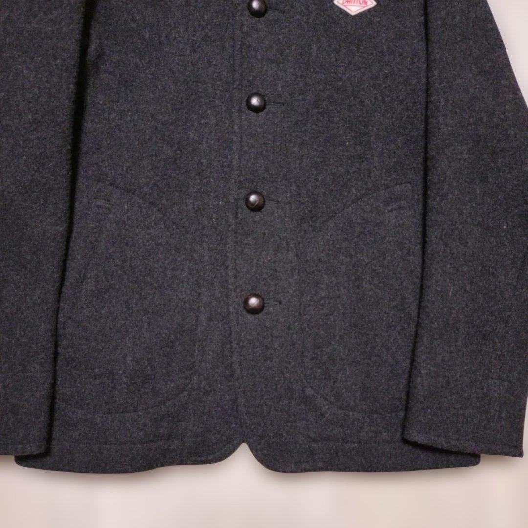 美品✨ダントン　ウールモッサコート　ラウンドカラー　くるみボタン　ウール　M