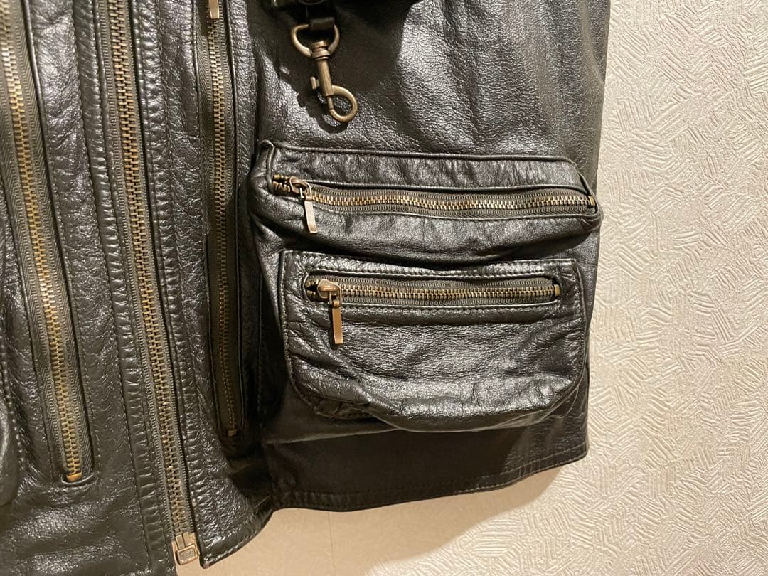 Vintage レザー フィッシング ベスト / ゲームポケット