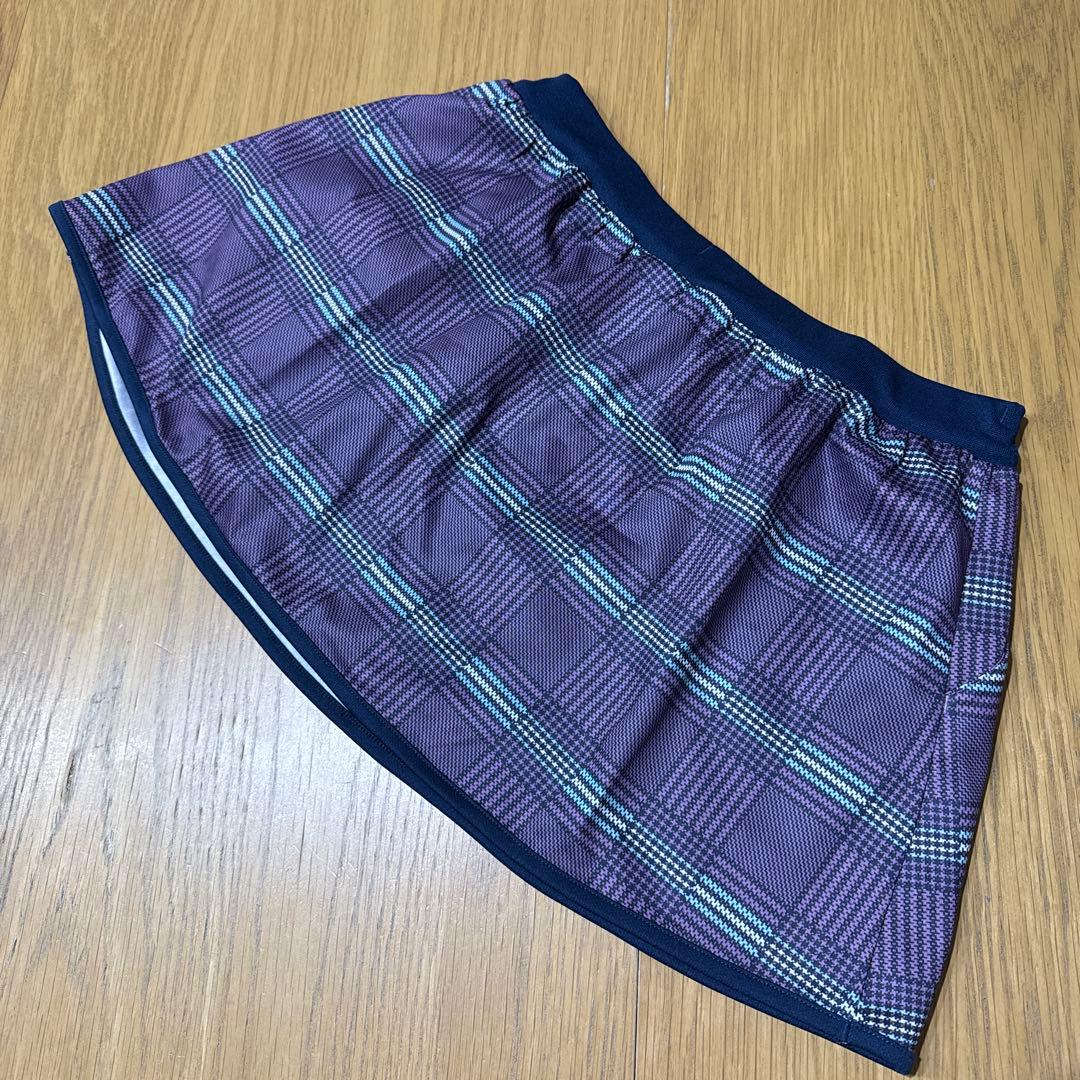 希少　FILA テニスウェア　スコート2点セット　紫系 チェック柄