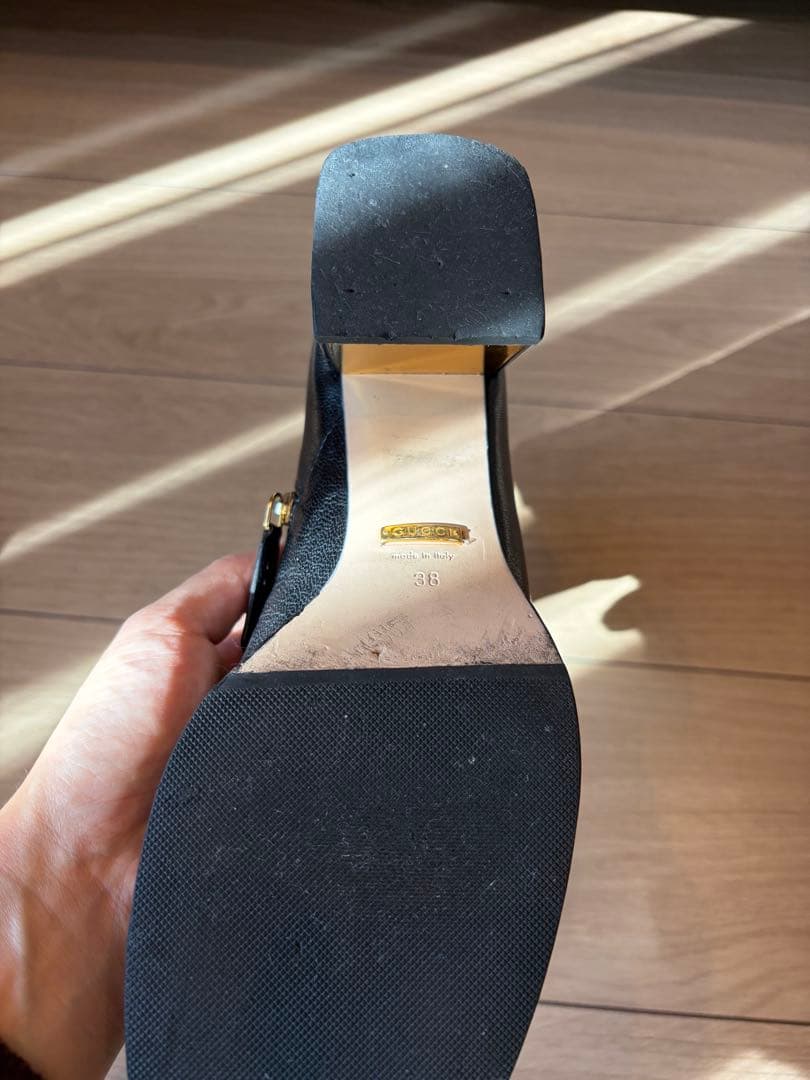 【最終価格】GUCCI ホースビット ブロックヒールショートブーツ 38