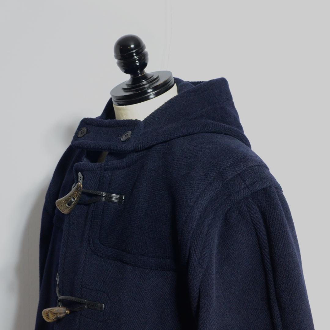 超貴重極上品　ムーアブルック製 カットパイル ダッフルコート M ネイビー
