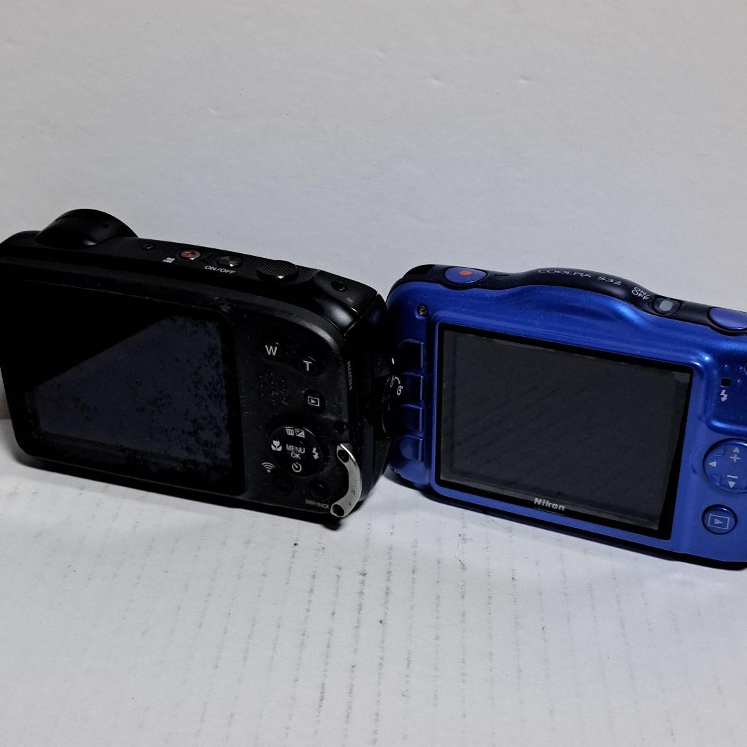 COOLPIX S32 FinePix XP90 2台セットジャンク動作未確認