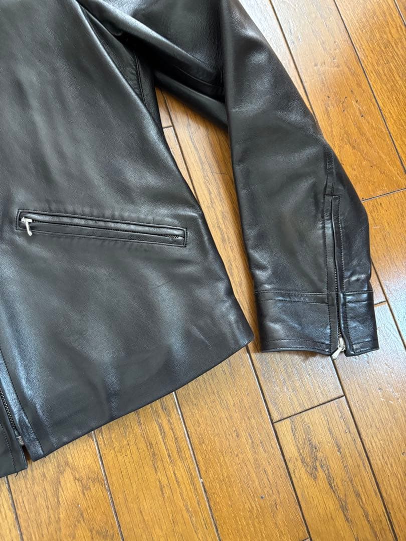 アニエスベー スペシャル　羊革　シングルライダース風　革ジャン　フランス製