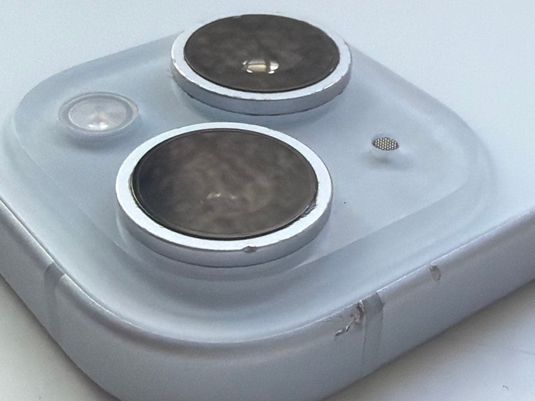 iPhone 15 ブルー 128GB SIMフリー 86% 手帳型ケース付き