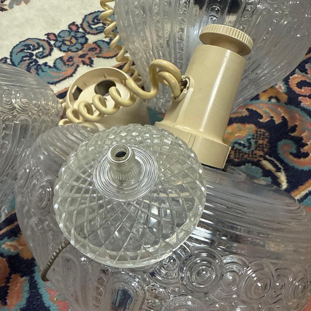 【動作確認済❗️】昭和レトロ アンティーク クリアガラス 照明 日本製