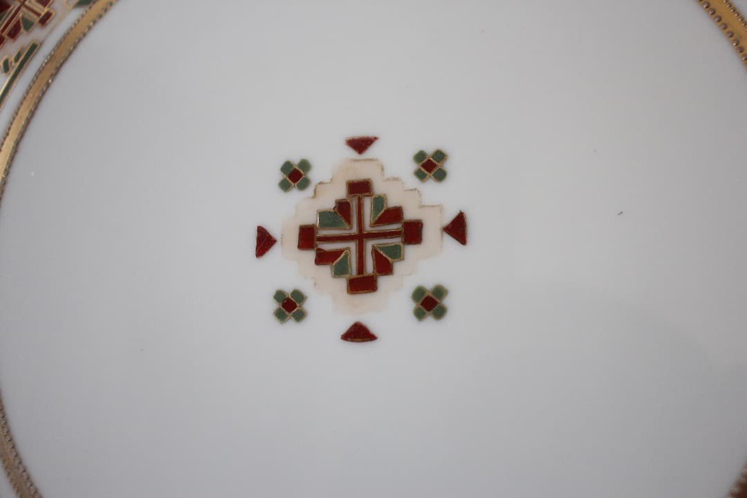 Noritake　オールドノリタケ　金盛り　２４cm　プレート　アールデコ