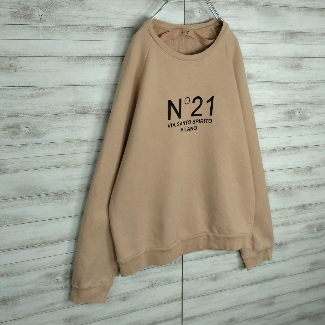 ☆ヌメロヴェントゥーノ N°21 スウェットロゴプリント44XLピンク男女兼用