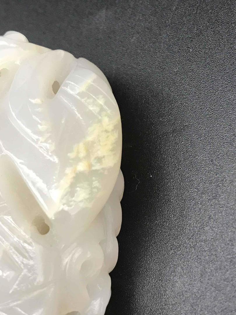 清乾隆時代　和田玉　童子佩　純和田玉彫り　古玉石　白玉　時代物　賞物(F-4)