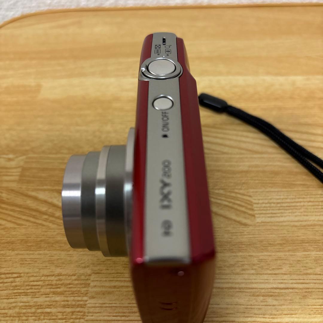 【美品】Canon IXY 200デジタルカメラ レッド 本体+充電器、予備電池
