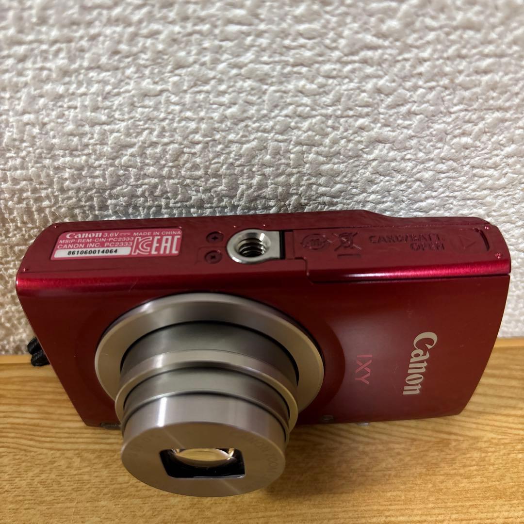 【美品】Canon IXY 200デジタルカメラ レッド 本体+充電器、予備電池