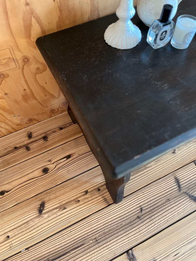 古いローテーブルダークブラウン木製コーヒーサイドテーブルアンティークヴィンテージ