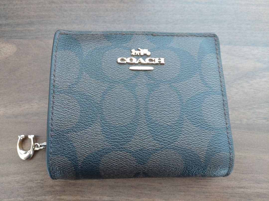 ☆いちページ☆ COACH 濃茶×ブラック　レザーバック＆財布セット