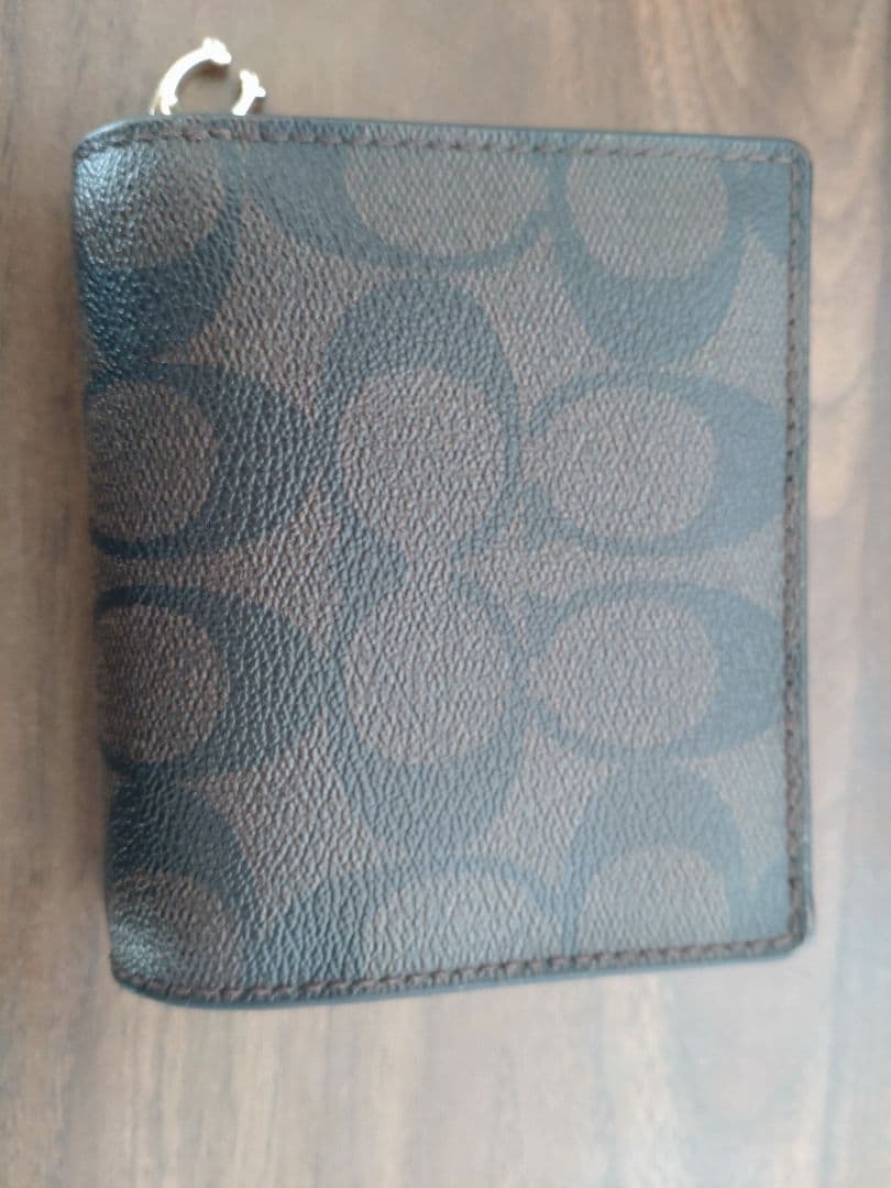 ☆いちページ☆ COACH 濃茶×ブラック　レザーバック＆財布セット