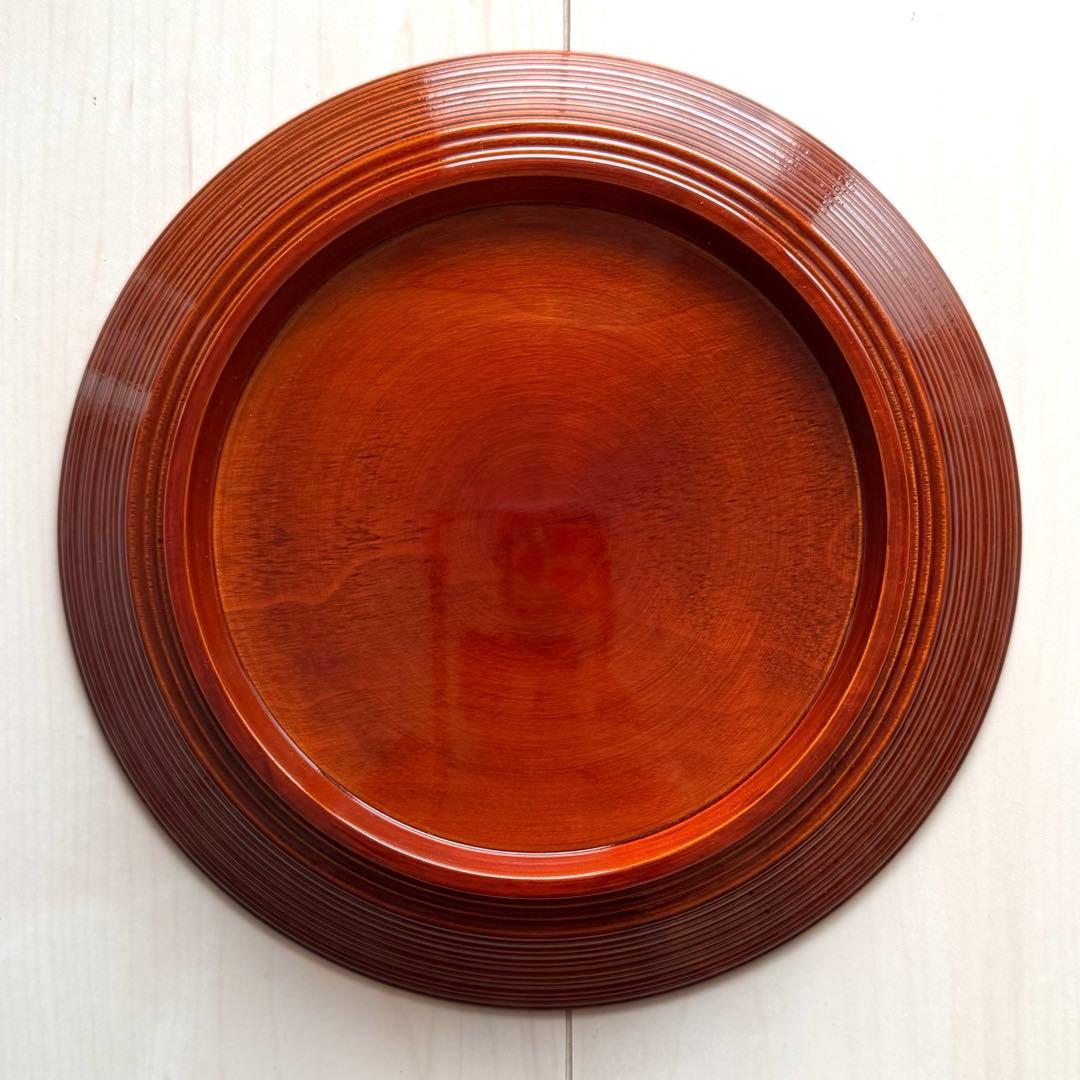 菓子器　有隣盆　前端雅峯　溜塗　茶道具