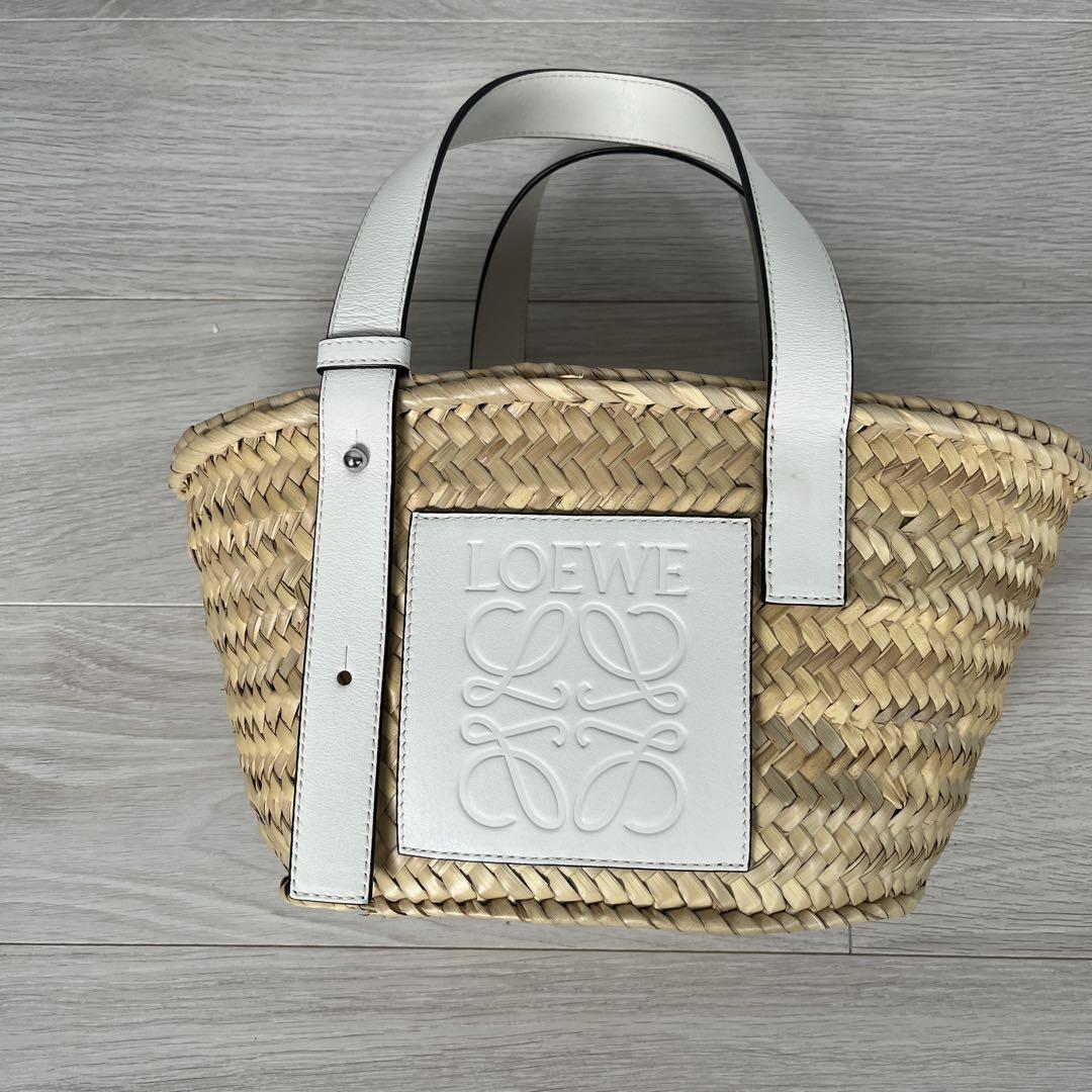 【正規品・美品】LOEWE ロエベ かごバッグ スモール（ホワイト）