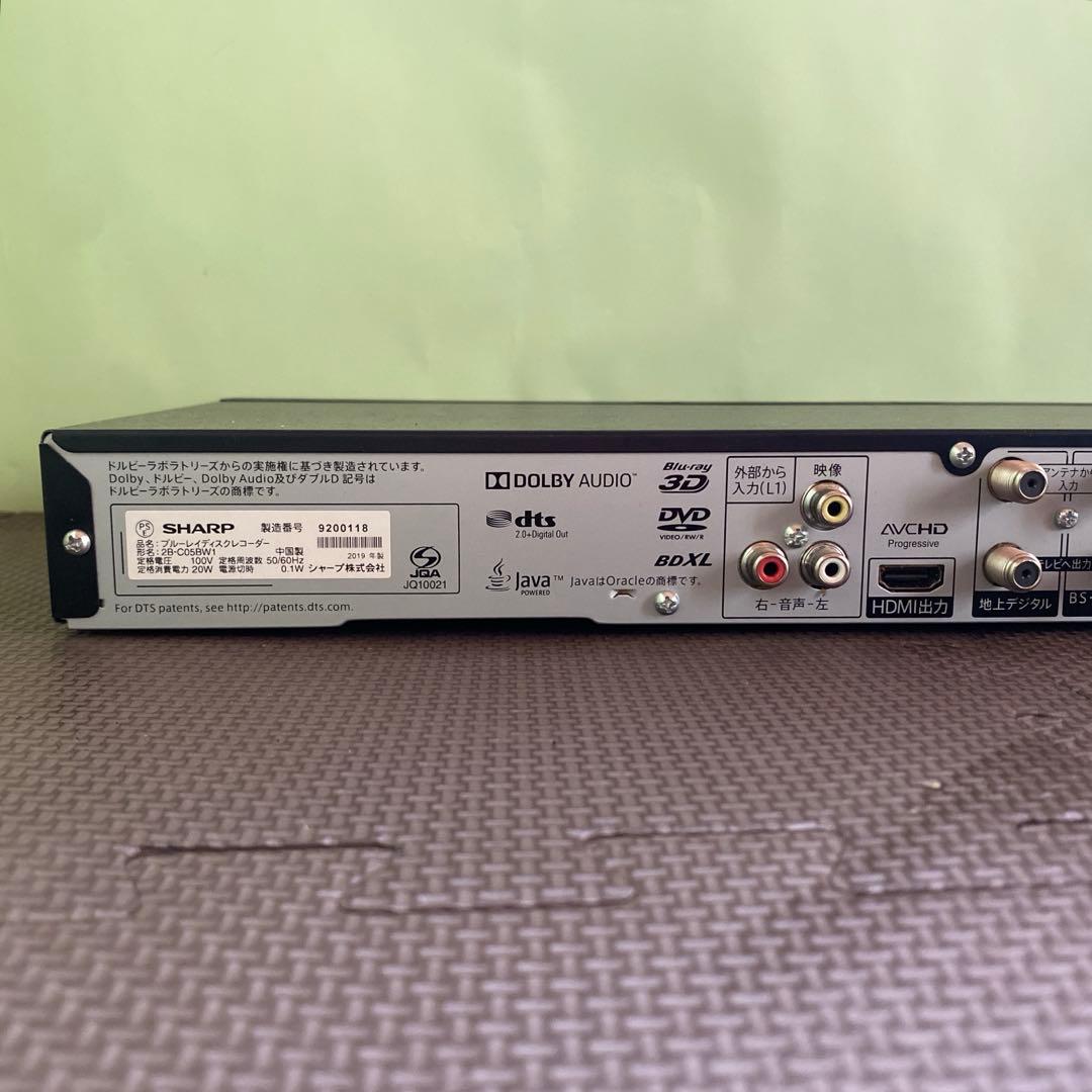 2019年製 AQUOS 4Kブルーレイレコーダ 外付HDD付