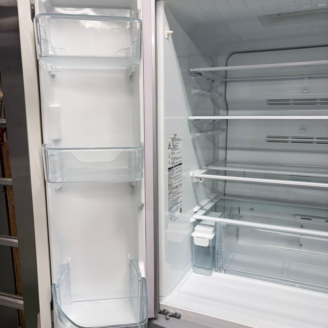 634 東芝　大型冷蔵庫　観音開き　500L強　小型　家庭用　自動製氷　シルバー