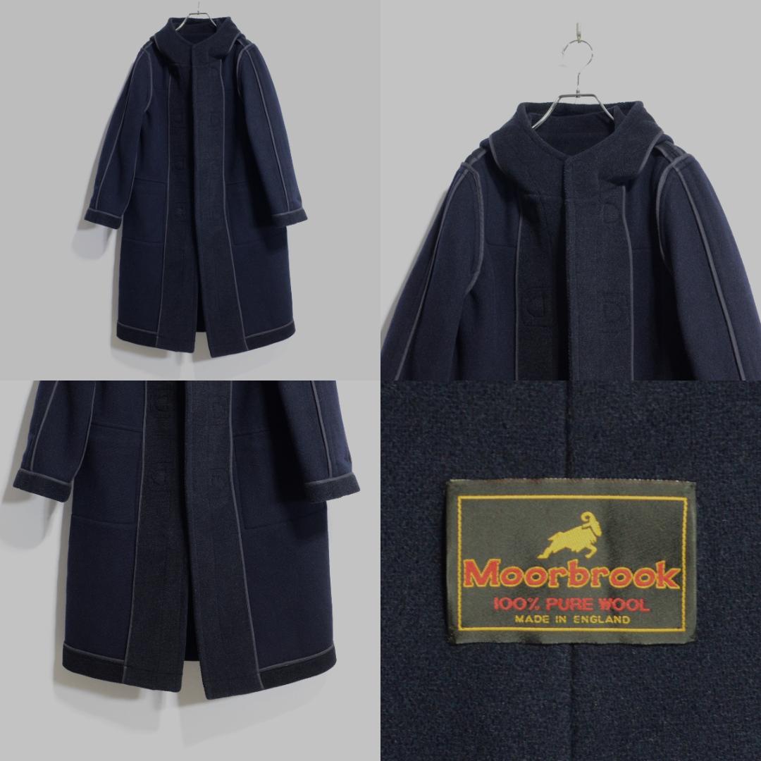超極上品　ムーアブルック製 カットパイル ダッフルコート ヘザーネイビー
