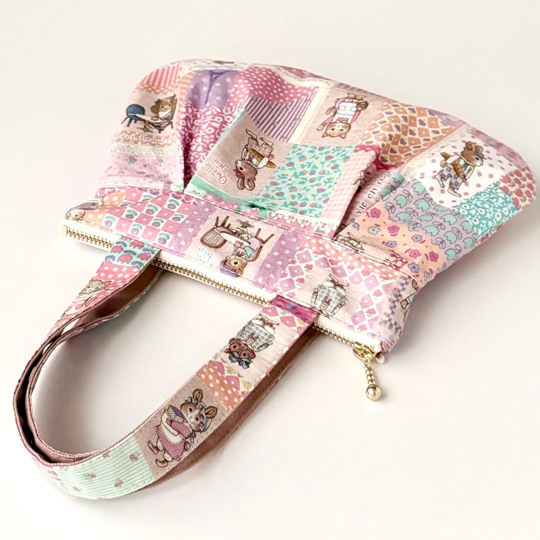 うなさま 専用 おとぎの国の猫と仲間たち ミニ トートバッグ ハンドメイド