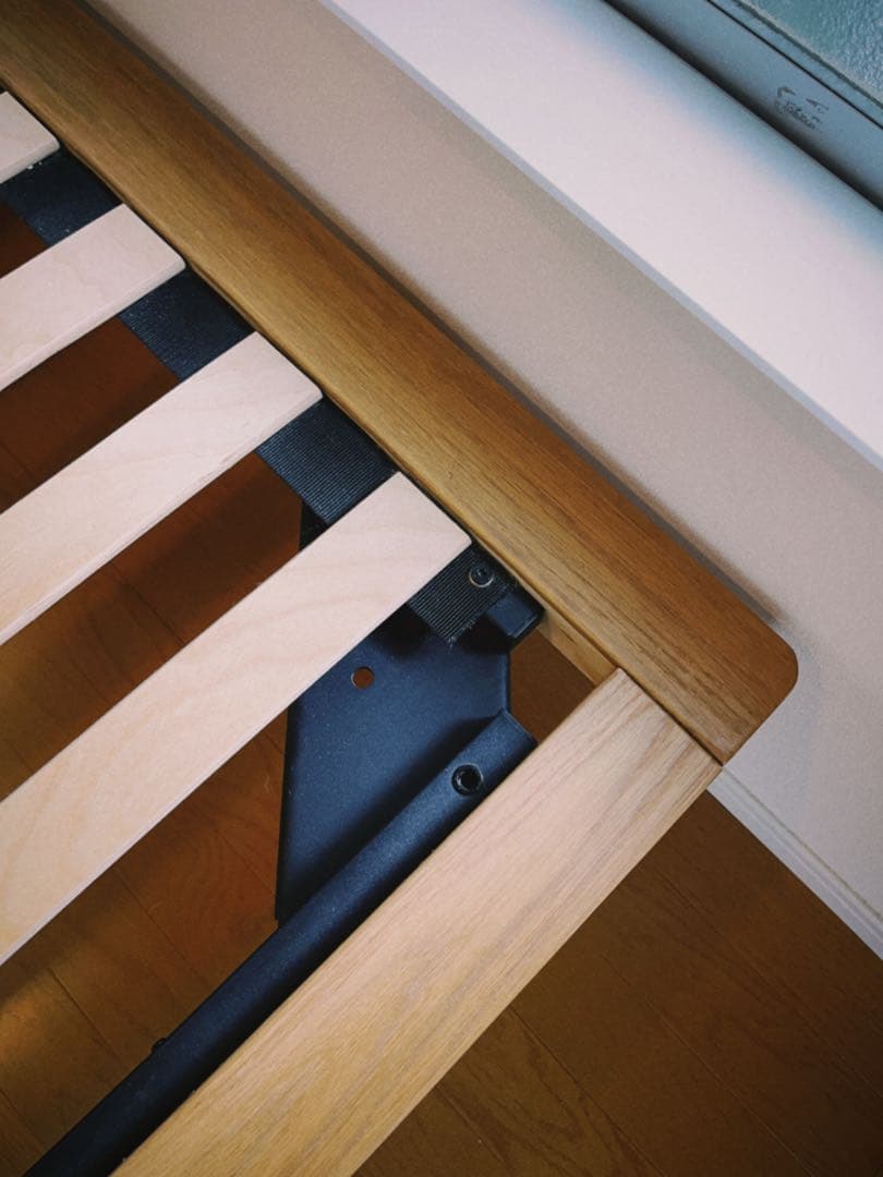 【7/8まで】無印良品 木製ベッドフレーム/ダブル/ご希望あればマットレスも有