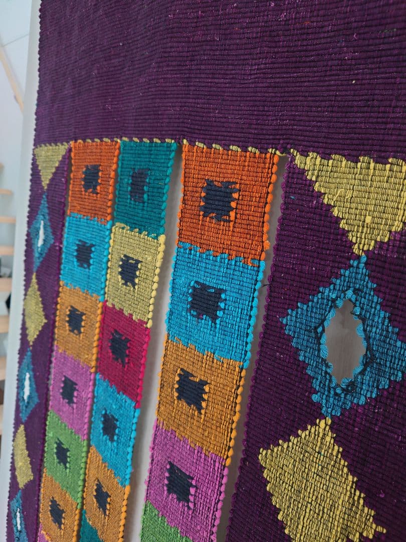 民族　厚手編み暖簾　170cm×70cm　アジアン　メキシコ　エスニック