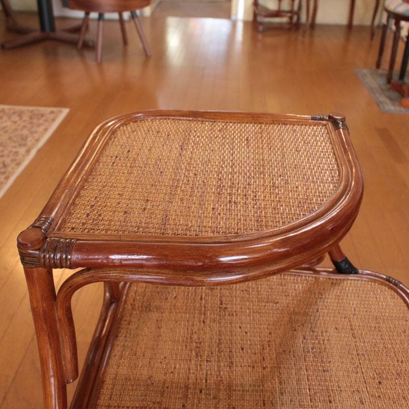 コーナーラック ラタン 籐家具 ナチュラルスタイル 飾り棚 214-1345