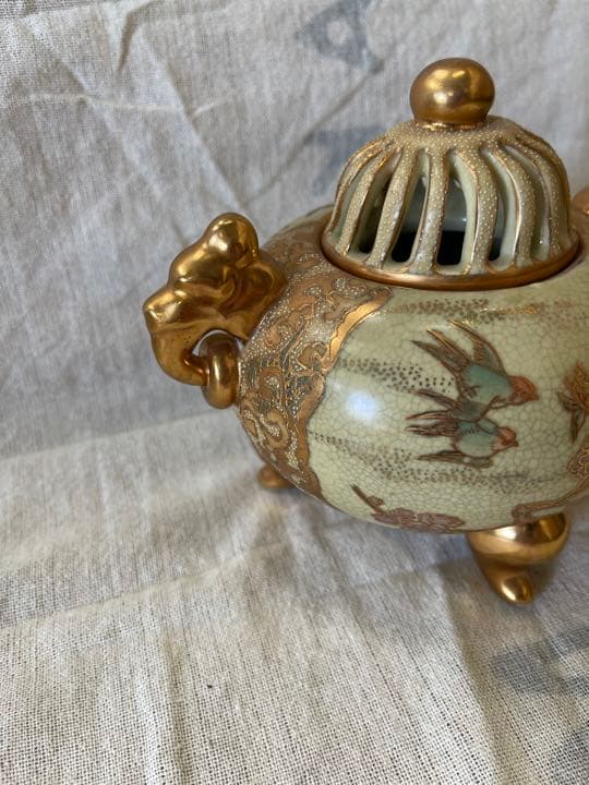 087 薩摩焼　香炉　未使用　有田焼