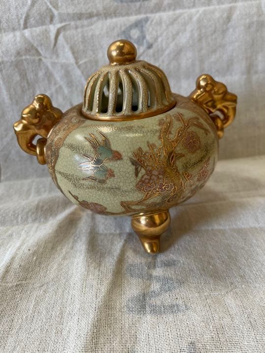 087 薩摩焼　香炉　未使用　有田焼