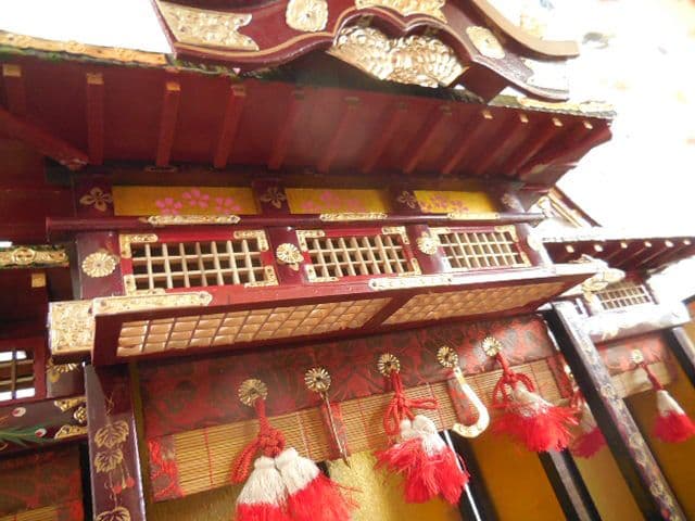 昭和レトロ 雛人形 御殿飾り 豊寿殿 雛飾り 雛祭り木製組み立て式 昭和30年代