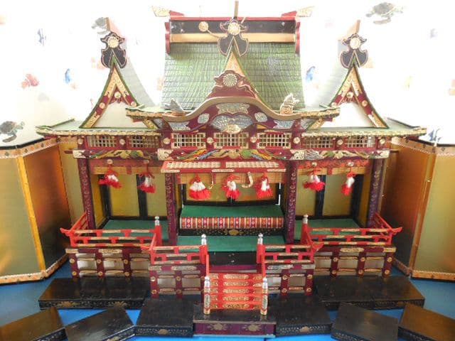 昭和レトロ 雛人形 御殿飾り 豊寿殿 雛飾り 雛祭り木製組み立て式 昭和30年代