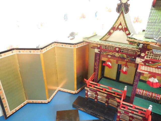 昭和レトロ 雛人形 御殿飾り 豊寿殿 雛飾り 雛祭り木製組み立て式 昭和30年代